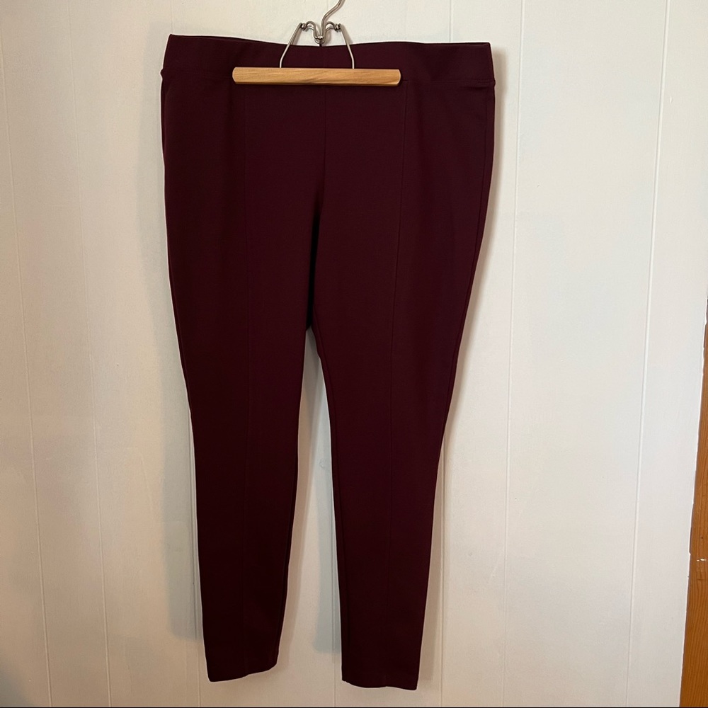 Old Navy Stevie (Ponte) Pants, Burgundy, Size XL